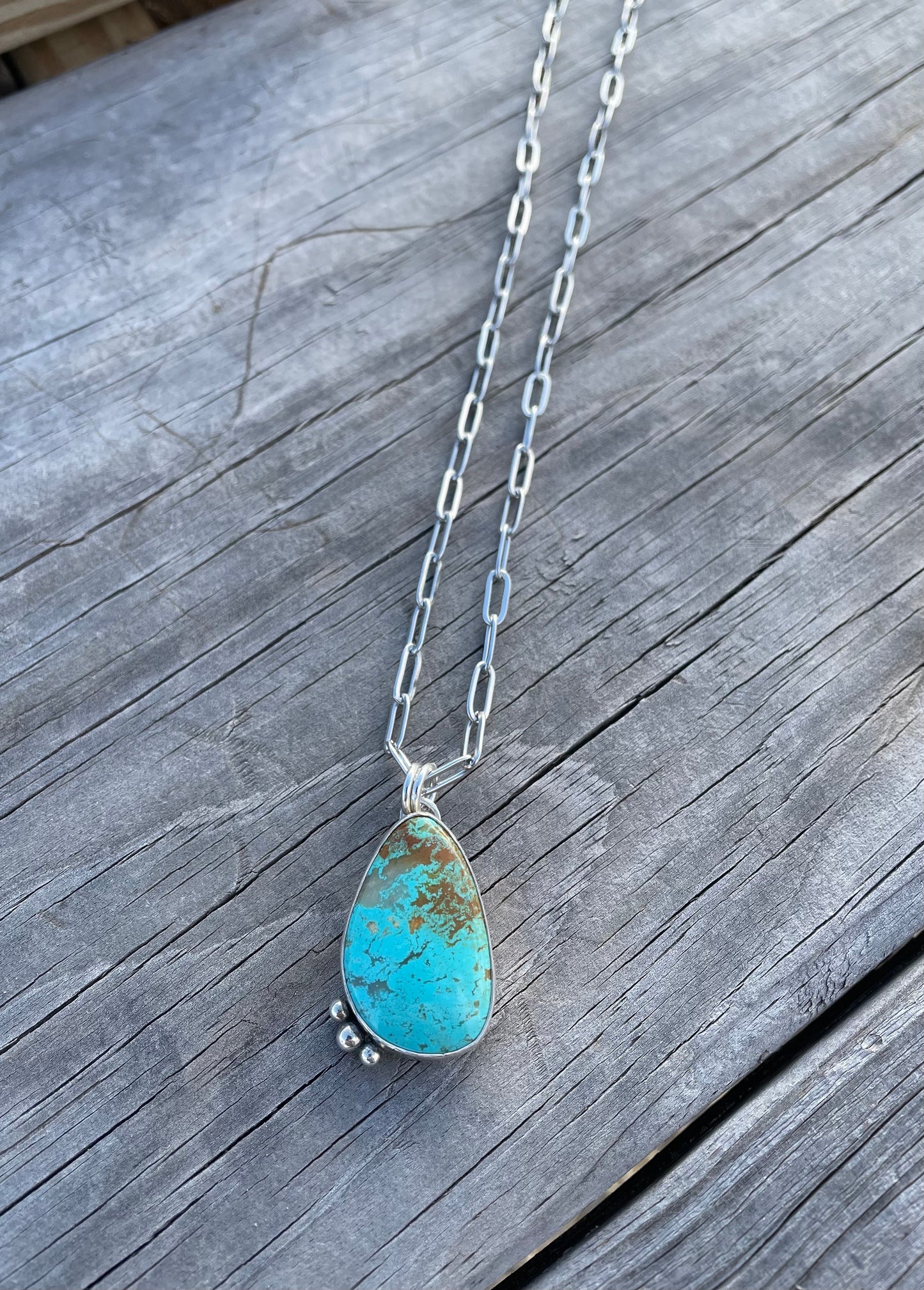 Sonoran Pendant with Sterling BB's on 18 inch chain