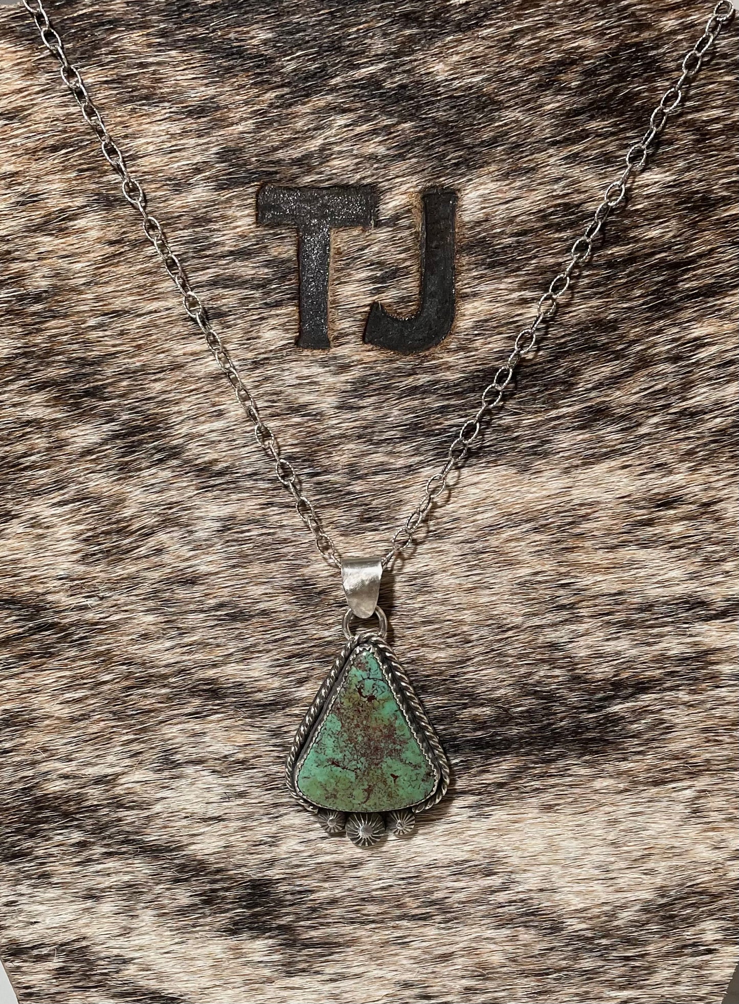 Royston pendant on 18 inch Sterling silver chain