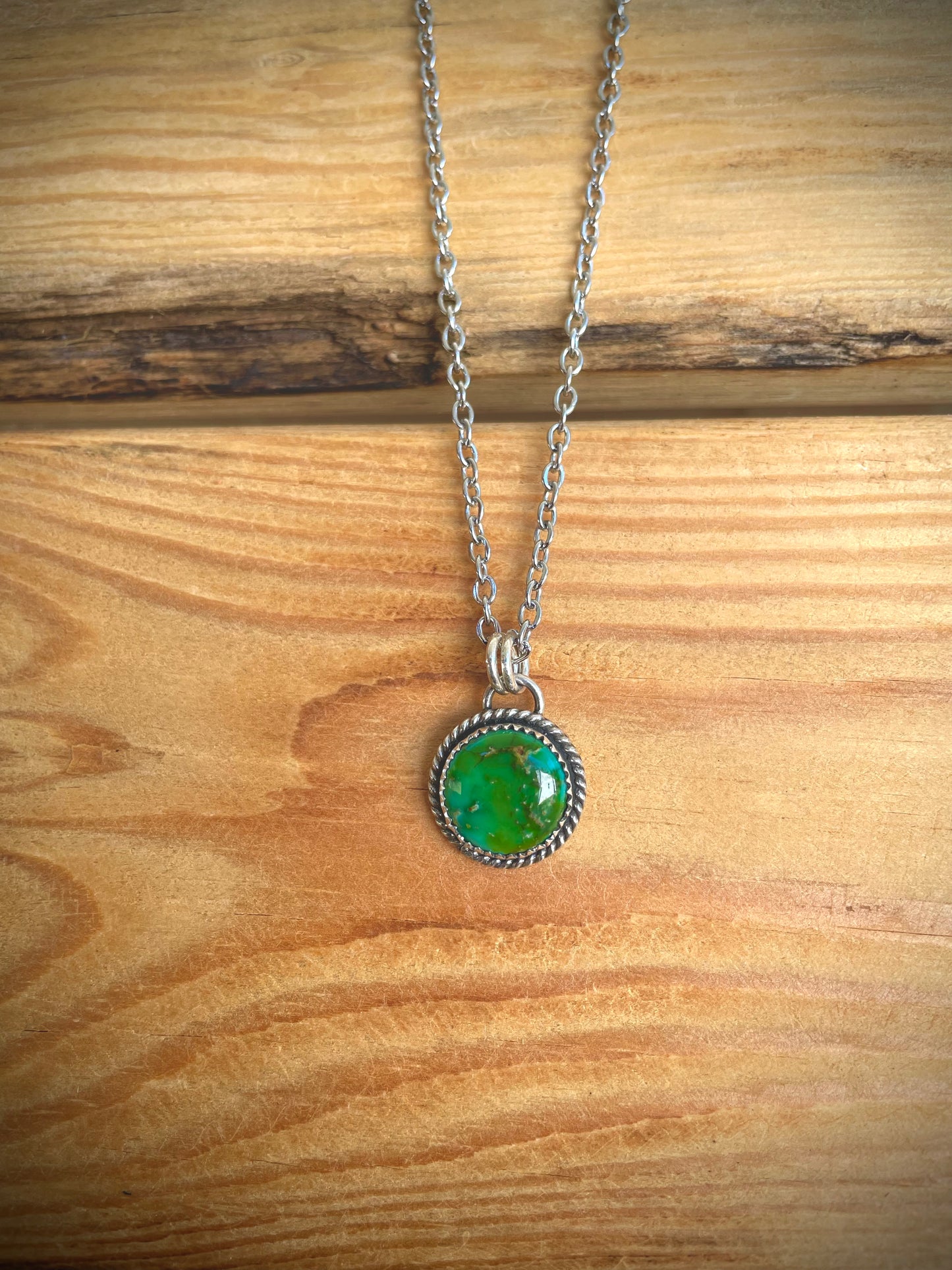 Turquoise pendant on 18 inch chain