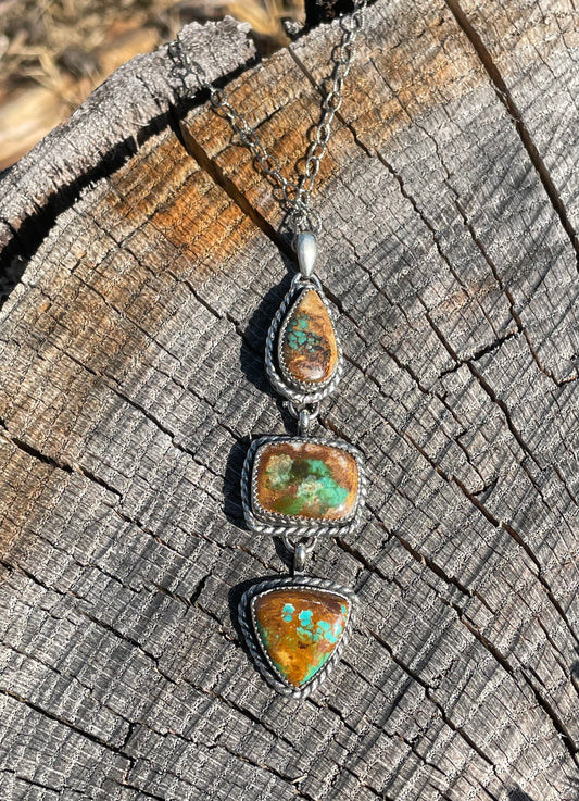 Royston 3 stone drop pendant
