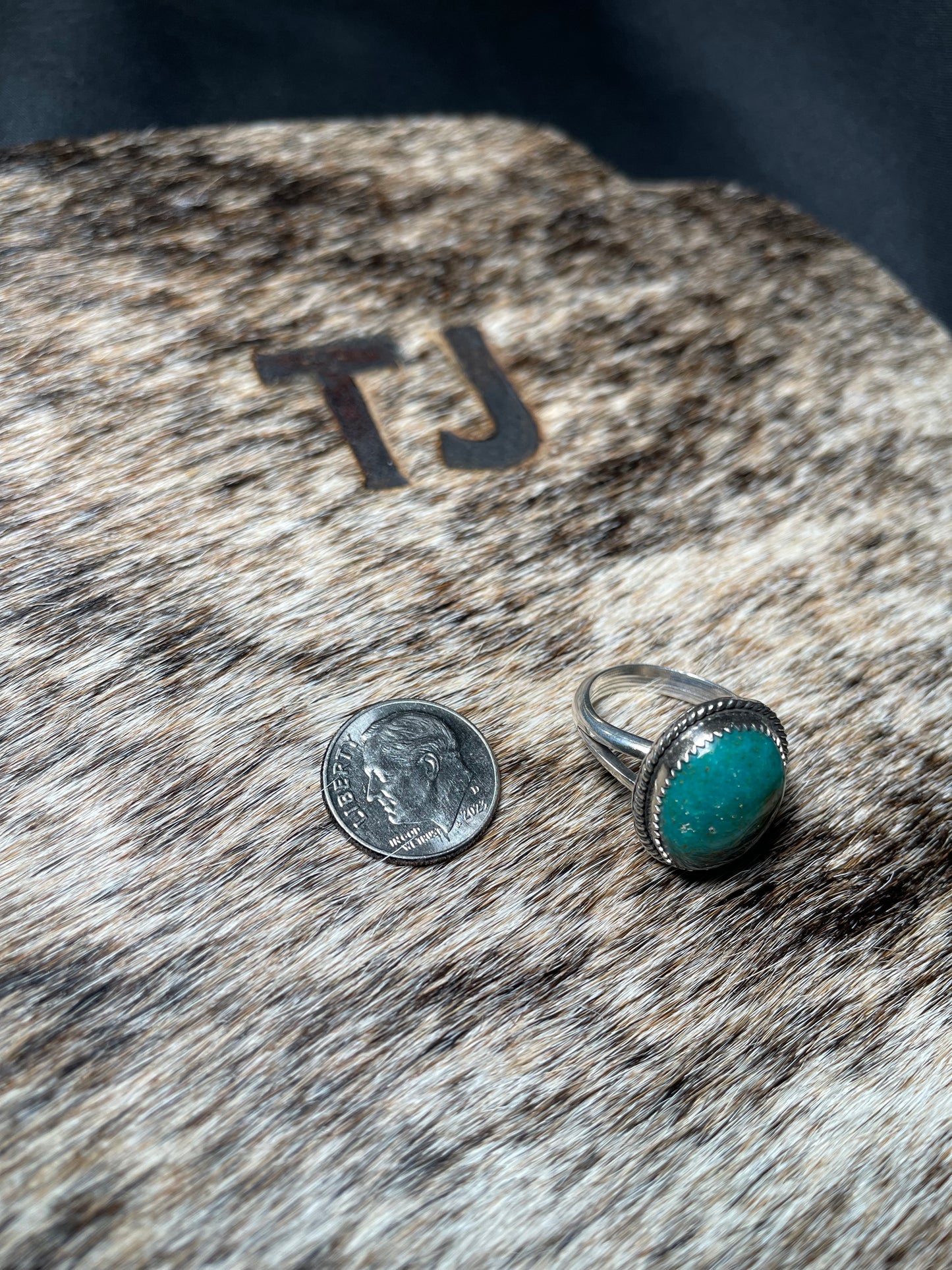 Royston Turquoise Sterling silver ring {size 6}