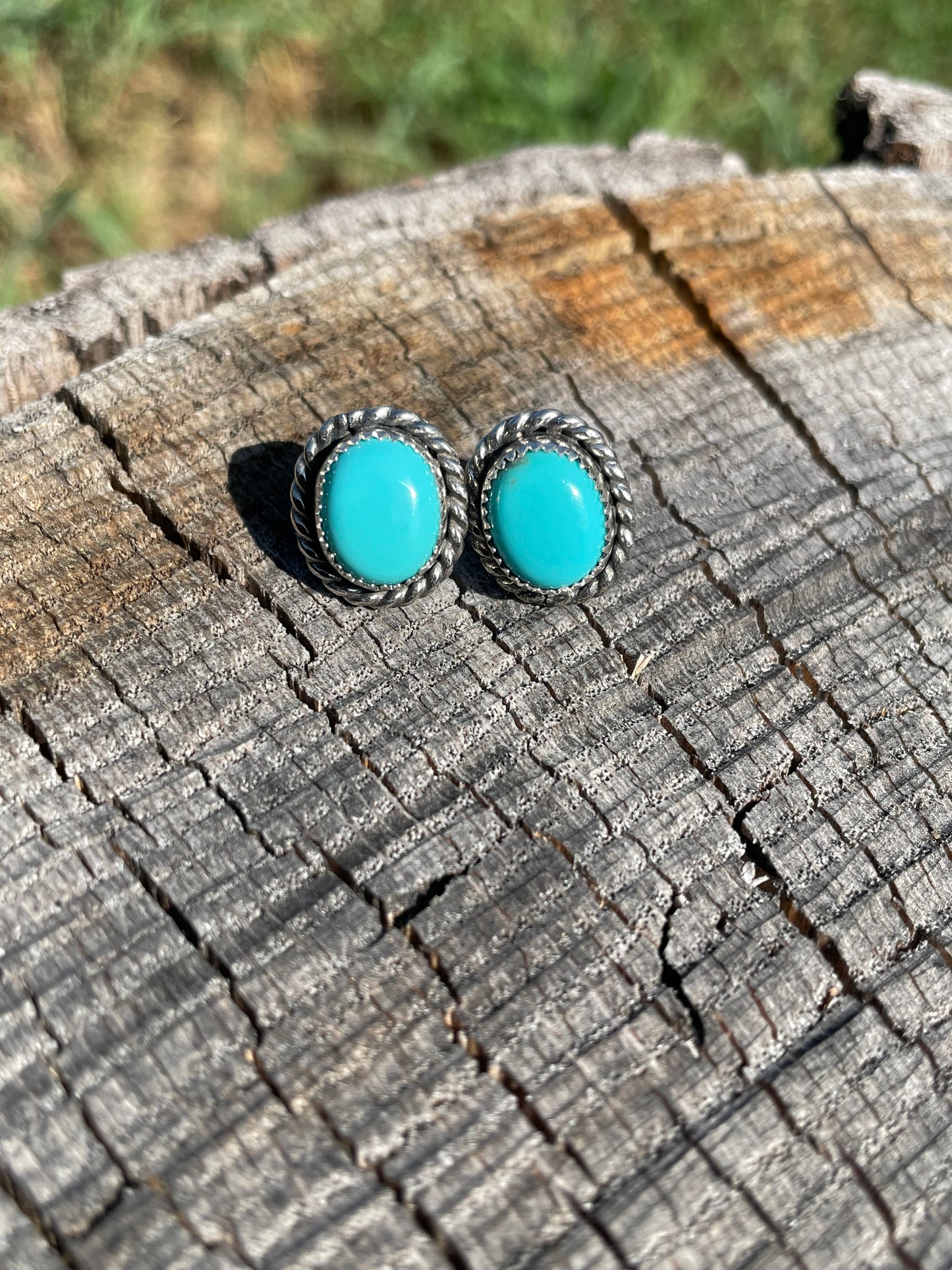 Turquoise stud earrings