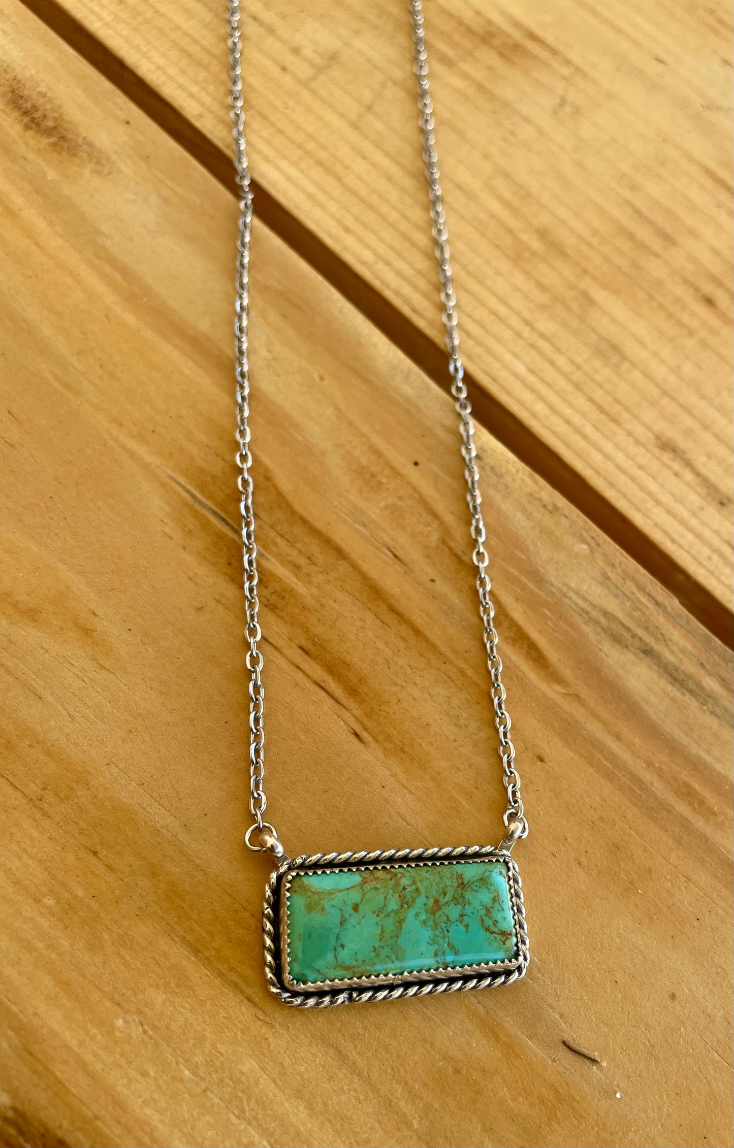 Turquoise bar necklace