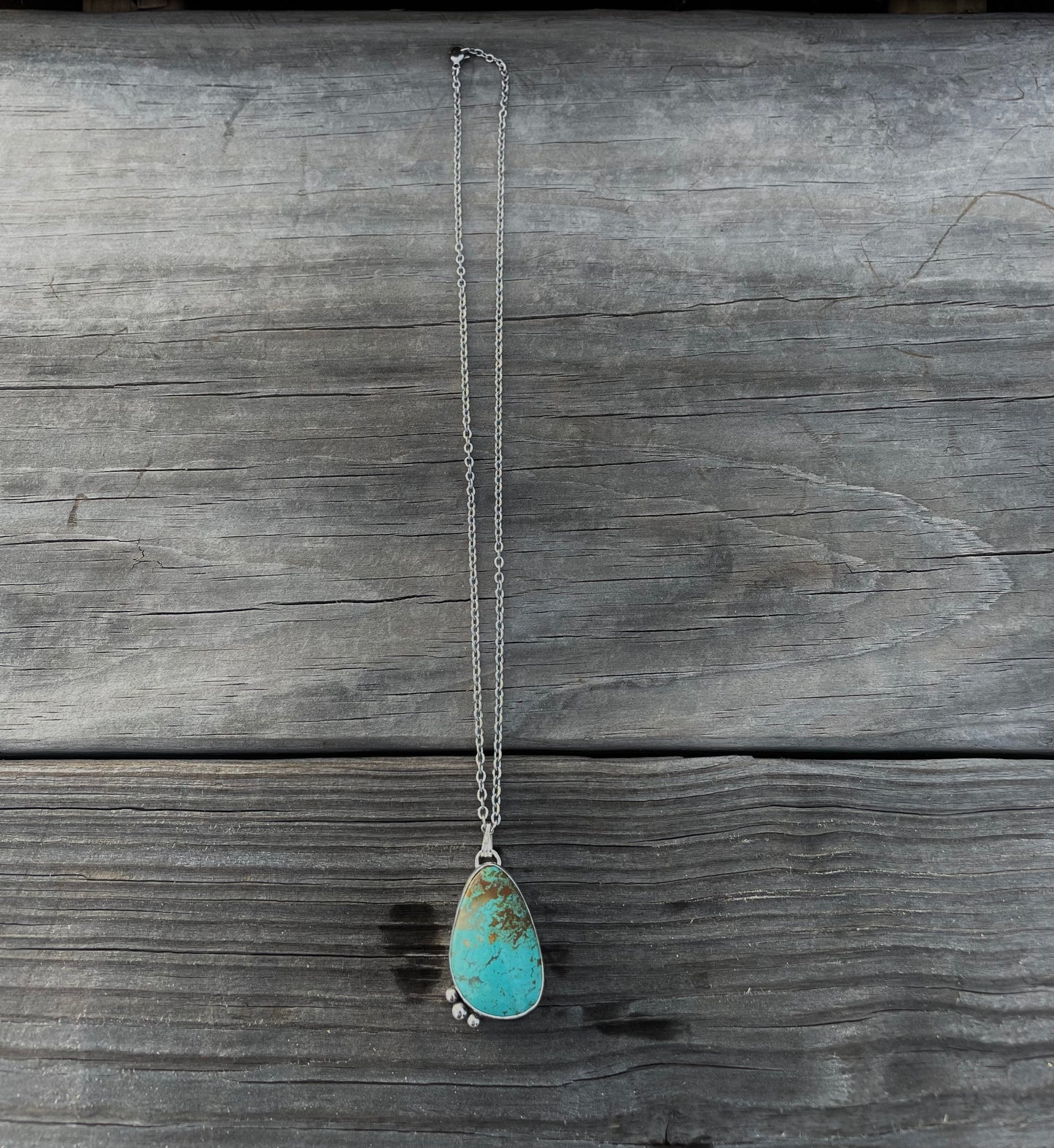 Sonoran Pendant with Sterling BB's on 18 inch chain