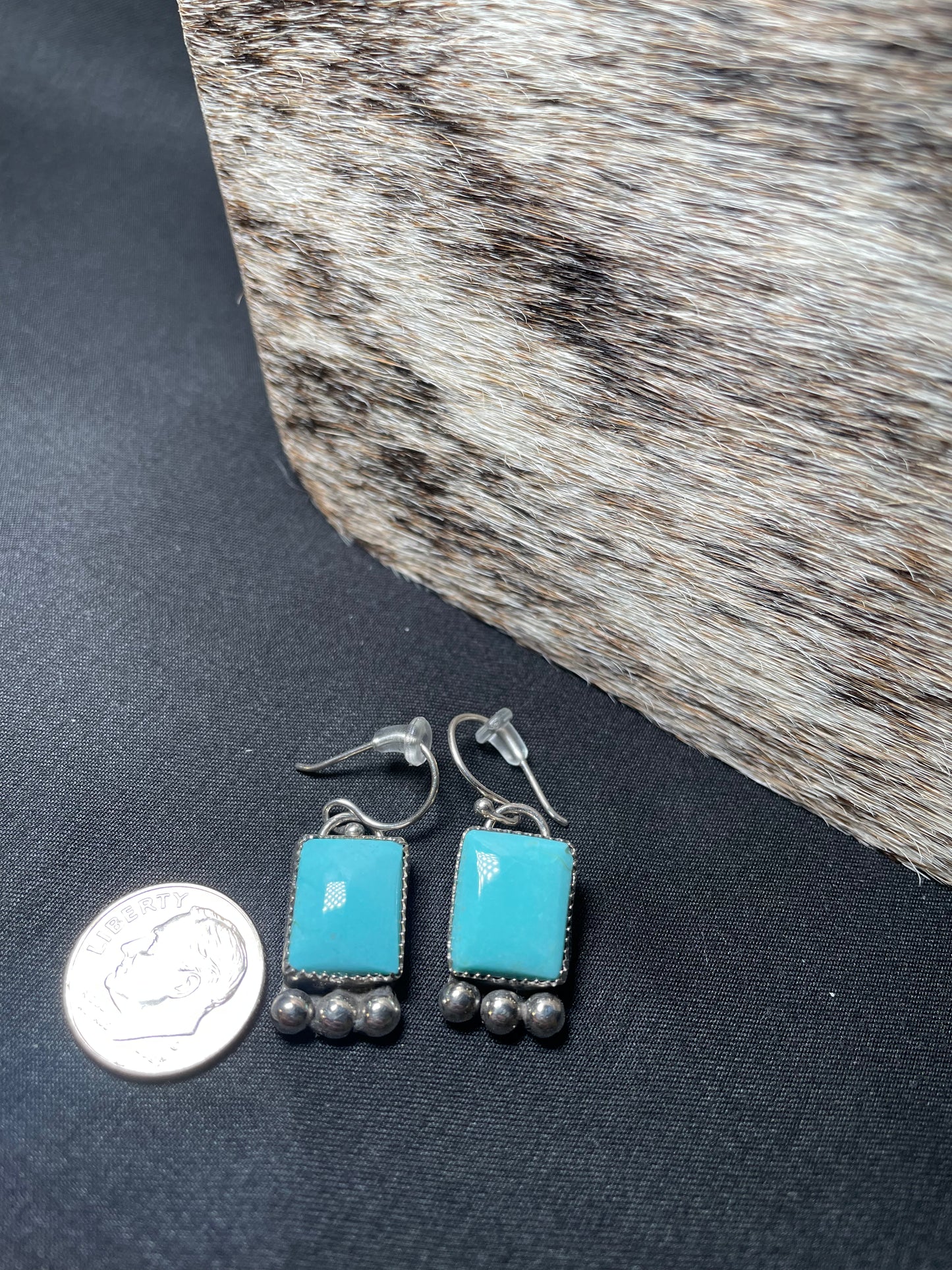 Campitos dangle earrings with silver BB's